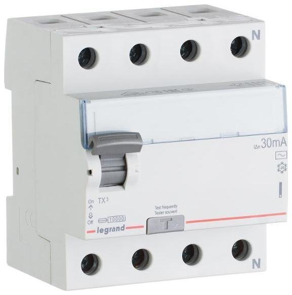 Legrand 403042 Выключатель дифференциальный (УЗО) TX3 4п 25А 300мА тип AC