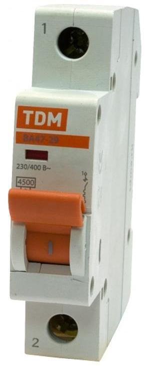 TDM electric SQ0206-0135 Выключатель автоматический однополюсный ВА47-29 4А D 4,5кА