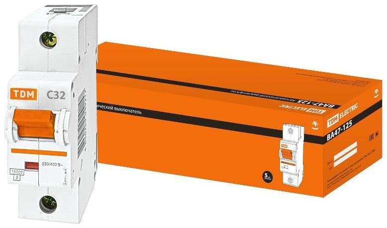 TDM electric SQ0208-0053 Выключатель автоматический однополюсный ВА47-125 32А C 15кА