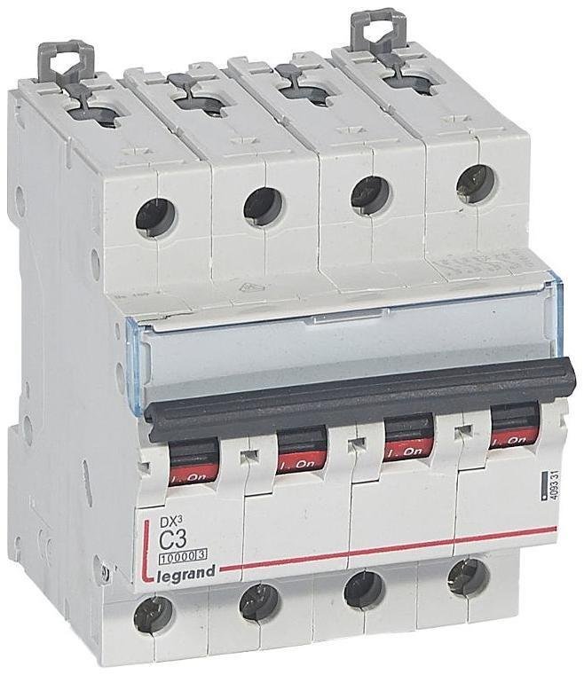 Legrand 409331 Выключатель автоматический четырехполюсный DX3 10000 3А C 16кА
