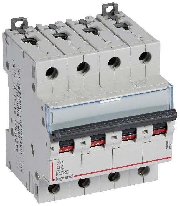 Legrand 409061 Выключатель автоматический четырехполюсный DX3 10000 4А B 16кА