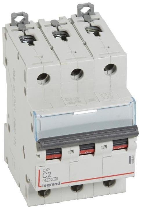 Legrand 407852 Выключатель автоматический трехполюсный DX3 6000 2А C 10кА