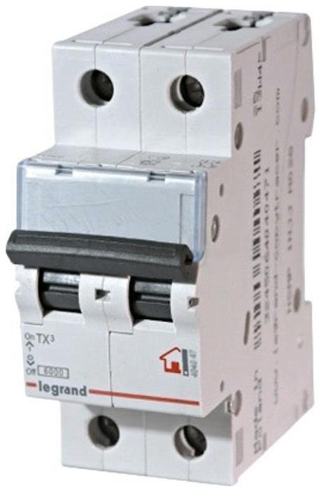 Legrand 403987 Выключатель автоматический двухполюсный TX3 6000 20А B 6кА