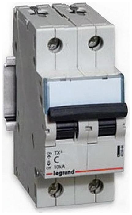 Legrand 403931 Выключатель автоматический двухполюсный TX3 6000 20А C 10кА