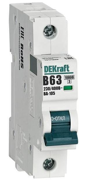 DEKraft 13110DEK Выключатель автоматический однополюсный ВА-105 50А B 10кА