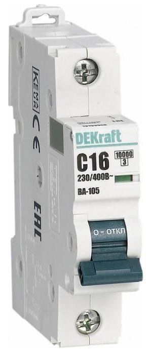 DEKraft 13202DEK Выключатель автоматический однополюсный ВА-105 20А D 10кА