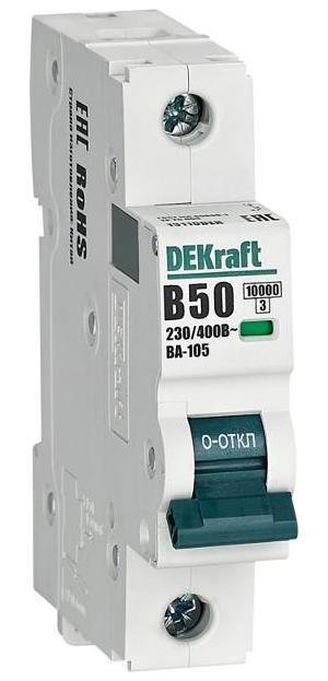 DEKraft 13111DEK Выключатель автоматический однополюсный ВА-105 63А B 10кА