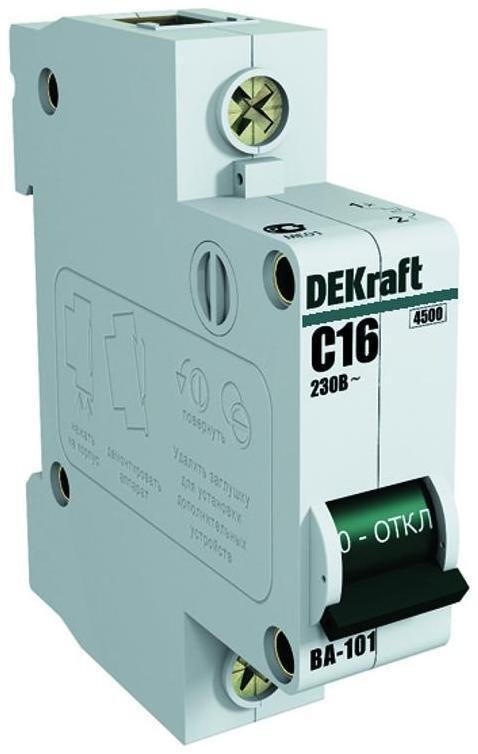 DEKraft 11099DEK Выключатель автоматический однополюсный ВА-101 3А D 4,5кА [в упаковке 12, цена за 1 шт]