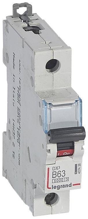 Legrand 407438 Выключатель автоматический однополюсный DX3 6000 63А B 10кА