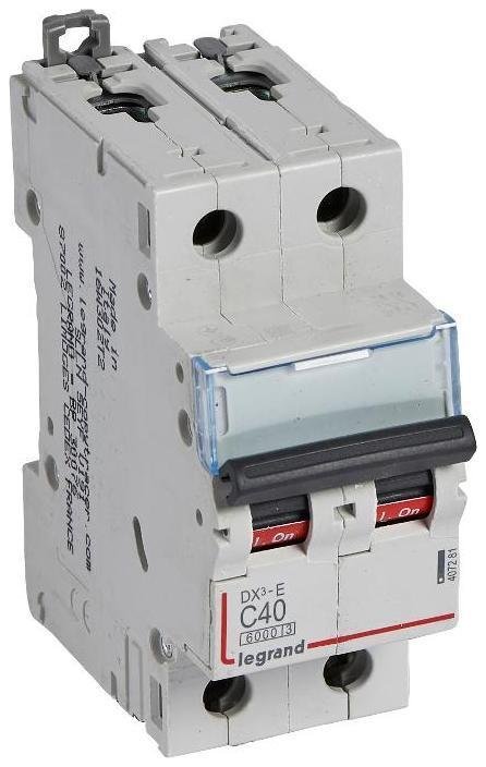 Legrand 407281 Выключатель автоматический двухполюсный DX3-E 6000 40А C 6кА