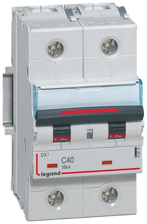 Legrand 410012 Выключатель автоматический двухполюсный DX3 40A C 36кА (3 мод)
