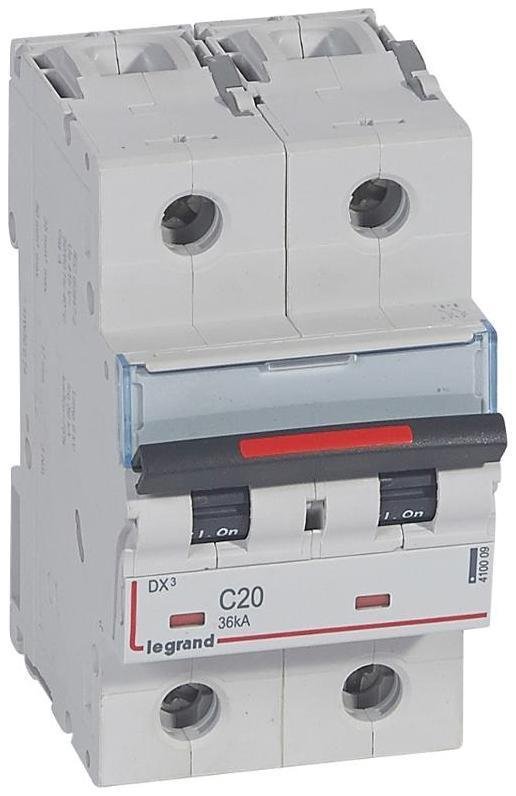 Legrand 410009 Выключатель автоматический двухполюсный DX3 20A C 36кА (3 мод)