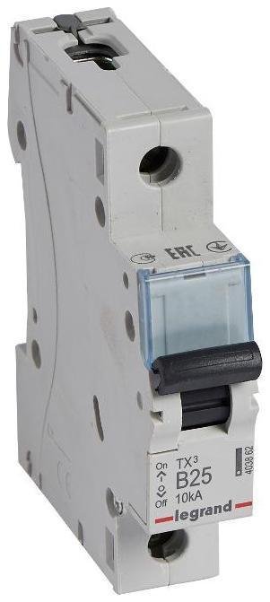 Legrand 403862 Выключатель автоматический однополюсный TX3 6000 25А B 10кА
