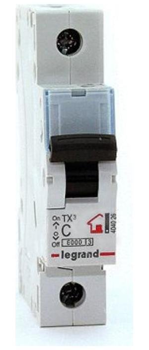 Legrand 404031 Выключатель автоматический однополюсный TX3 6000 32A C 6кА