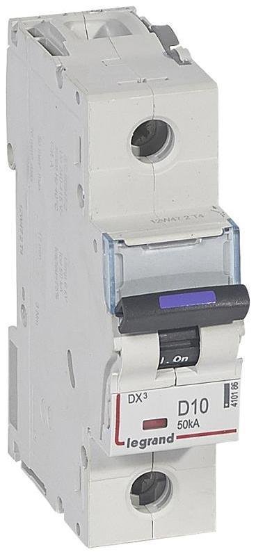 Legrand 410186 Выключатель автоматический однополюсный DX3 10А D 50кА (1,5 мод)