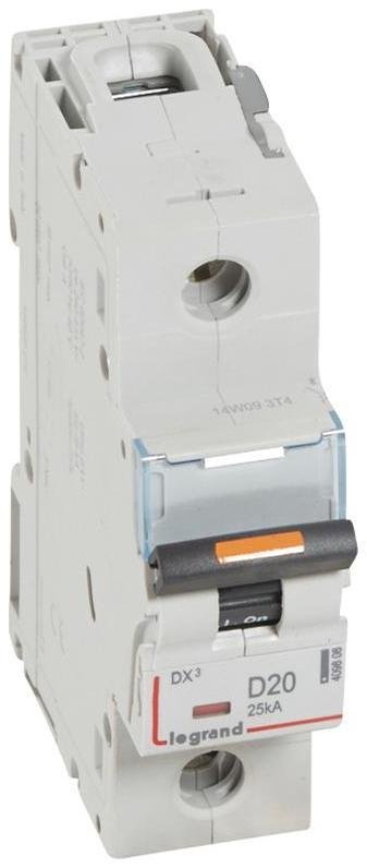 Legrand 409808 Выключатель автоматический однополюсный DX3 20А D 25кА (1,5 мод)