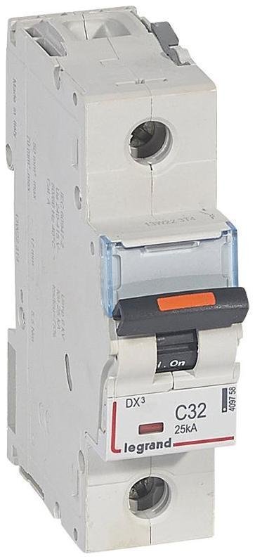 Legrand 409758 Выключатель автоматический однополюсный DX3 32А C 25кА (1,5 мод)