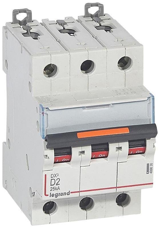 Legrand 409830 Выключатель автоматический трехполюсный DX3 2А D 25кА
