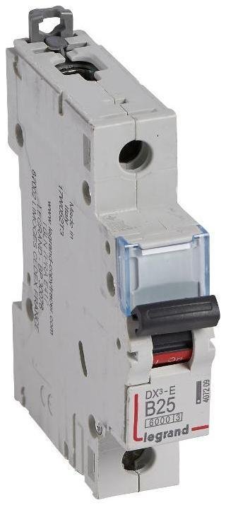 Legrand 407209 Выключатель автоматический однополюсный DX3-E 6000 25А B 6кА