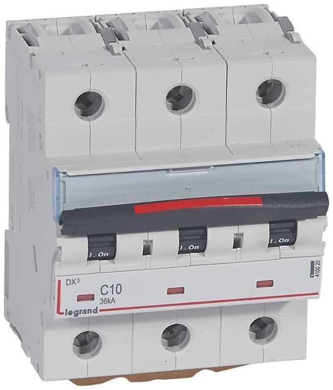 Legrand 410021 Выключатель автоматический трехполюсный DX3 16A C 36кА (4,5 мод)