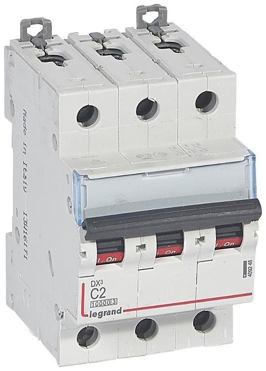 Legrand 409248 Выключатель автоматический трехполюсный DX3 10000 2А C 16кА
