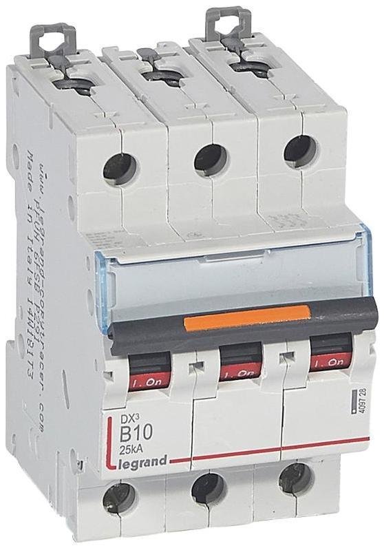 Legrand 409728 Выключатель автоматический трехполюсный DX3 10А B 25кА