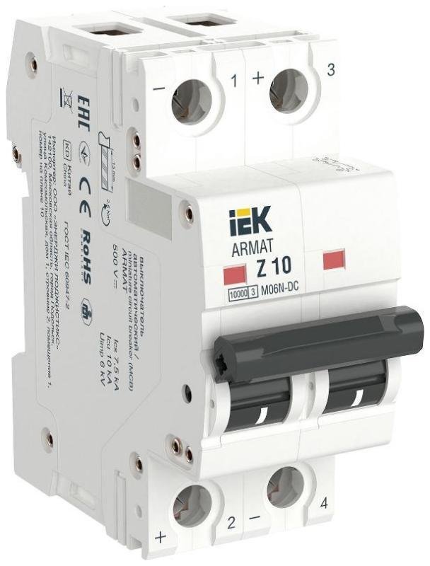 IEK AR-M06N-2-Z010DC ARMAT Авт. выкл. M06N-DC 2P Z 10А