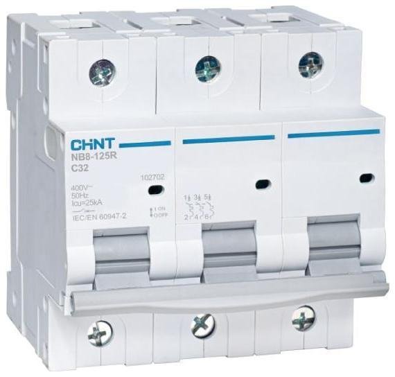 CHINT 559806 Выключатель автоматический NB8-125R 3P 25А 25кА хар-ка C (R)