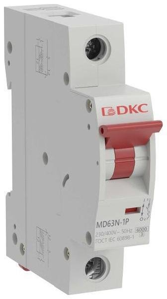 DKC MD63N-1PD10 Автоматический выключатель модульный YON max типа MD63N, 6кА, 1 полюс, хар-ка D, 10А [в упаковке 12, цена за 1 шт]
