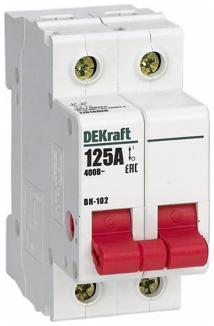 DEKraft 17018DEK Выключатель-разъединитель 2Р 125А ВН-102