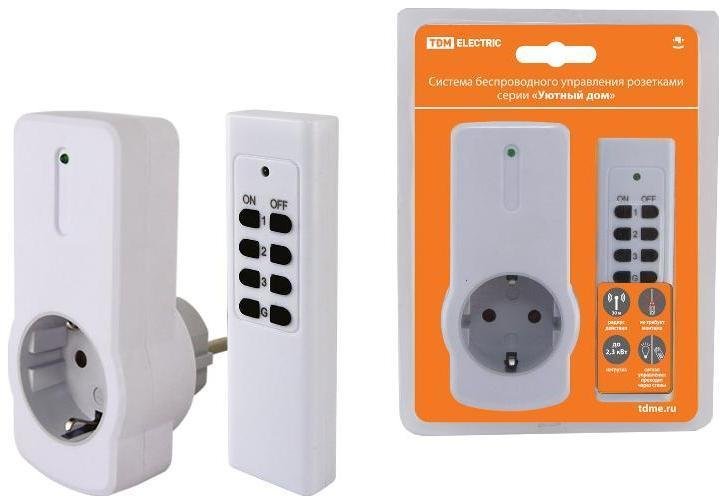 TDM electric SQ1508-0204 Комплект для беспроводного управления розетками ПУ3-Р1.1 (1 приемник) "Уютный дом"