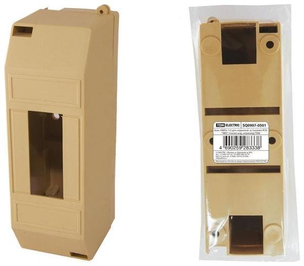 TDM electric SQ0907-0501 Бокс пластиковый навесной КМПн 1/2 для наружной установки IP20 "ЭКО" (сосна) инд. штрихкод, (ВхШхГ) 216х239х426мм