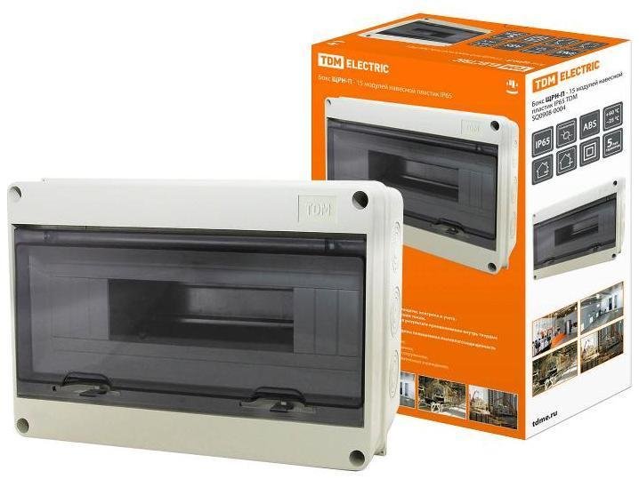 TDM electric SQ0908-0004 Бокс пластиковый навесной ЩРН-П-15 модулей IP65