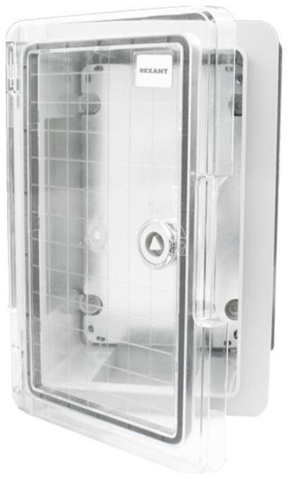 Rexant 11-0410 Корпус пластиковый ЩМПп с прозрачной дверцей и монтажной панелью 300х200х130мм, АБС, УХЛ1, IP65