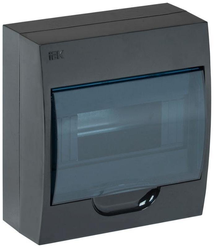 IEK MKP12-N-08-41-K02 Корпус пластиковый навесной на 8 модулей ЩРН-П-8 черный IP41 KREPTA 3