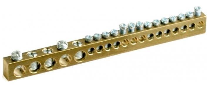 DKC 87118 Колодка клеммная усиленная 18мод. (отв.5х9мм+14х5,4мм) [в упаковке 10, цена за 1 шт]