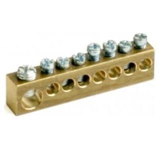 DKC 87108 Колодка клеммная усиленная 8мод. (отв.1х9мм+7х5,4мм) [в упаковке 10, цена за 1 шт]