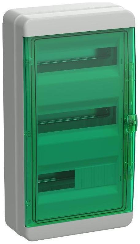IEK TF5-KP72-N-36-65-K03-K06 Корпус пластиковый навесной на 36 модулей КМПн-36 IP65 зеленый прозрачная дверь TEKFOR