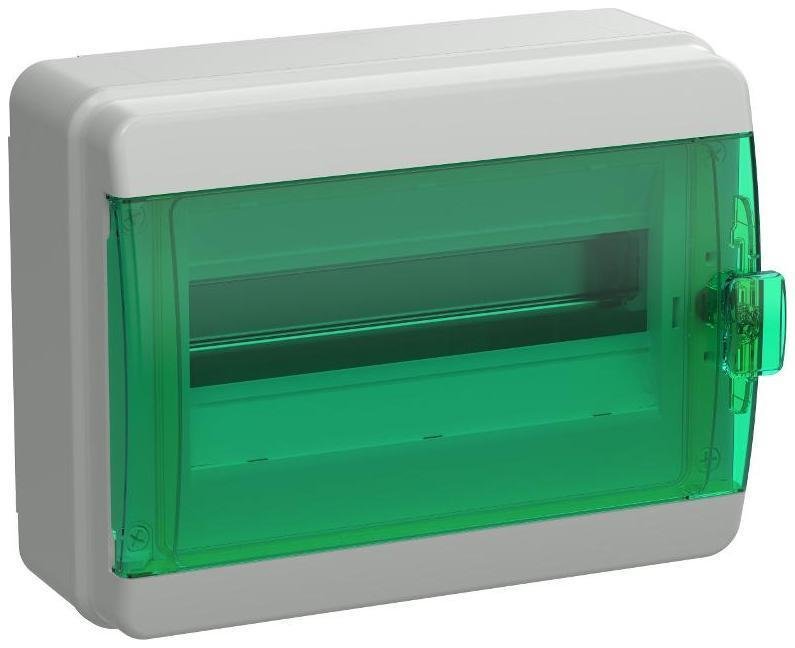 IEK TF5-KP72-N-12-65-K03-K06 Корпус пластиковый навесной на 12 модулей КМПн-12 IP65 зеленый прозрачная дверь TEKFOR [в упаковке 4, цена за 1 шт]