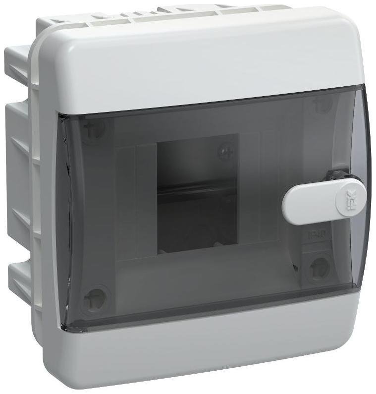 IEK UIC-KP12-V-04-41-K01 Корпус пластиковый встраиваемый на 4 модуля ЩРВ-П-4 IP41 черная прозрачная дверь UNION Compact [в упаковке 8, цена за 1 шт]