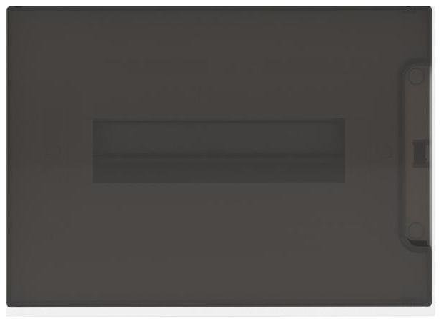 DKC F12B3WD Щиток 12 мод встраиваемый для полых стен FRAME, белый, с тонированной дверцей, с 2 шинами PEN на 6 и 8 отв