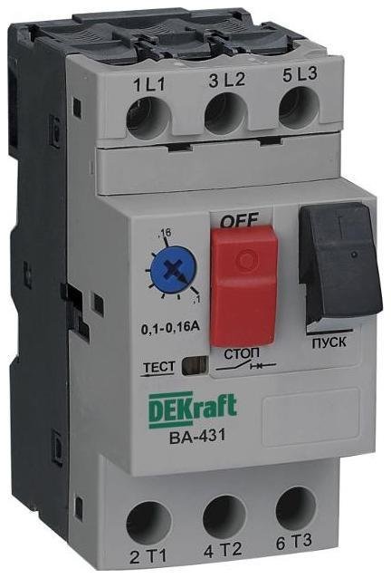 DEKraft 21234DEK Выключатель автоматический для защиты электродвигателей 3P 24,0-32,0A 10кА ВА-431
