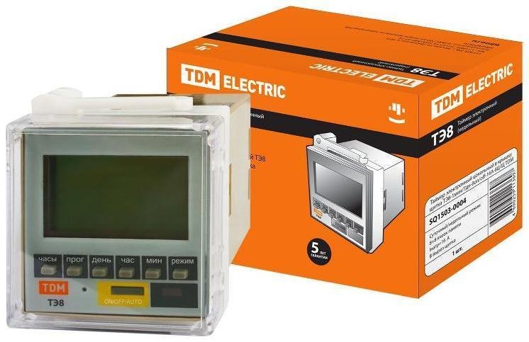 TDM electric SQ1503-0004 Таймер электронный ТЭ8-1мин/7дн-8on/off-16А-8Ц/Щ