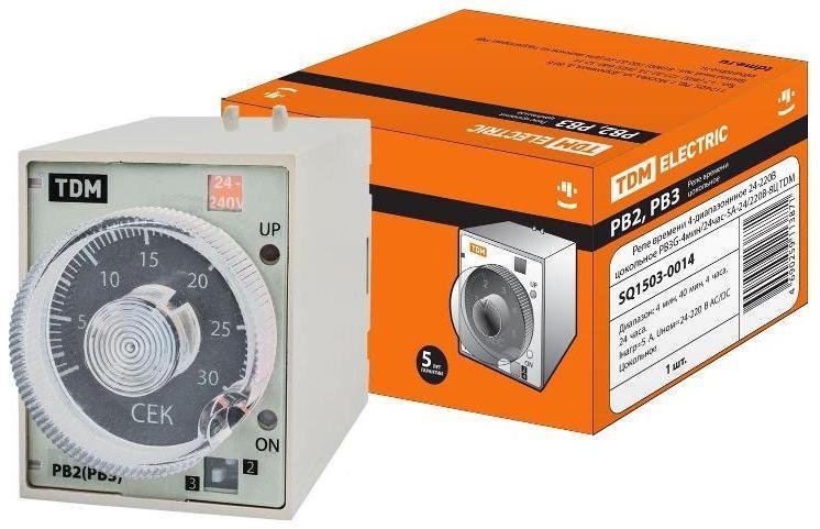 TDM electric SQ1503-0014 Реле времени РВ3G-4мин/24час-5A-24/220В-8Ц