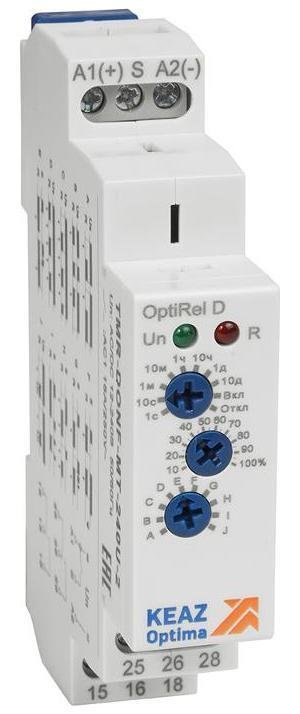 КЭАЗ 332019 Реле времени OptiRel D TMR-DONF-MT-240U-2 многофункциональное 16А 2СО 12-230АС/DC
