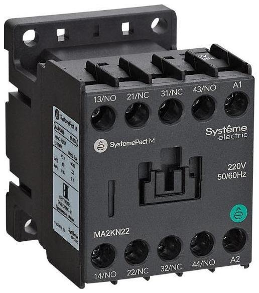 Systeme Electric MA2KN40M7 ПРОМЕЖУТОЧНОЕ РЕЛЕ MA2K 4НО AC220V 50/60Hz