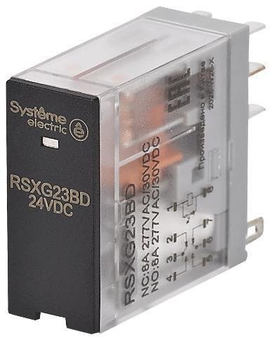 Systeme Electric RSXG23BD Реле 8A 2CO 24VDC LED