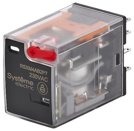 Systeme Electric RSXM4AB2P7 Реле 6A 4CO 230VAC тест кнопка LED