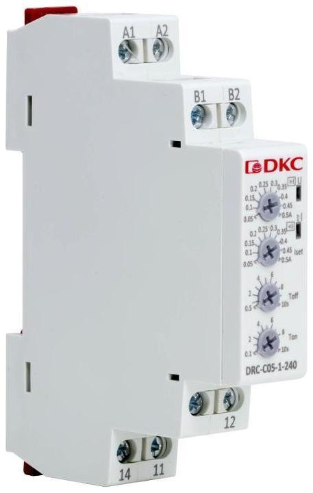 DKC DRC-C05-1-240 Реле контроля тока, тип DRC, 0.05-0.5А, конфигурация контакта 1CO, 24-240 AC/DC