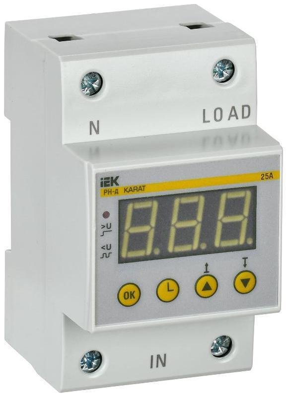 IEK IVR31-1-25 Реле напряжения РН-д однофазное 54мм 25А